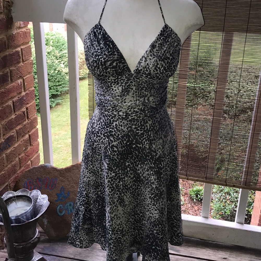 Silk, Animal Print, Halter Top, Dress